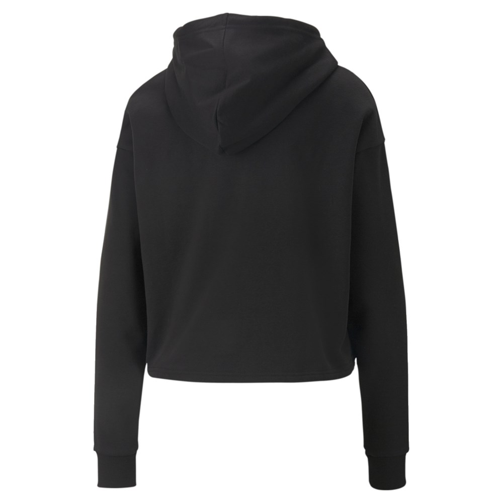 Ess+ Metallic Logo Cropped Hoodie Fl