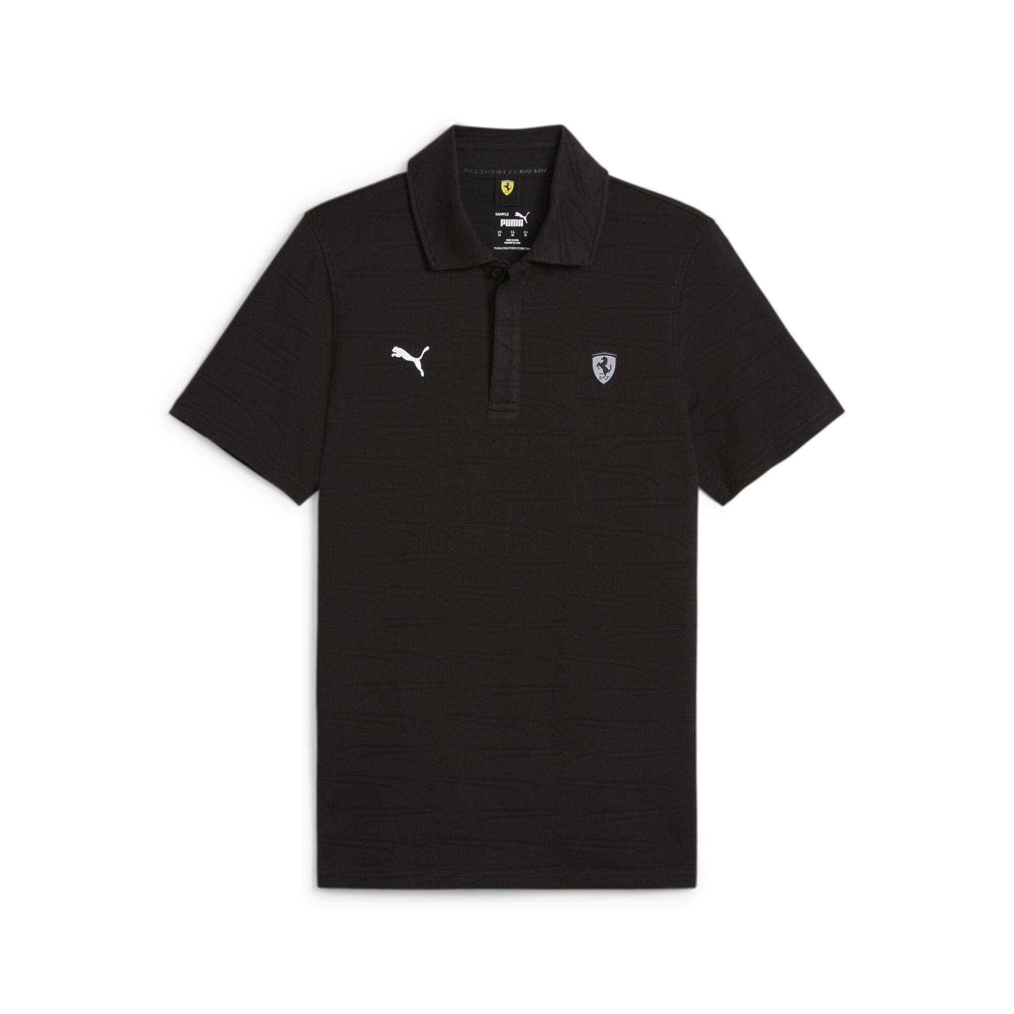 Ferrari Style Jacquard Polo Erkek T-shirt