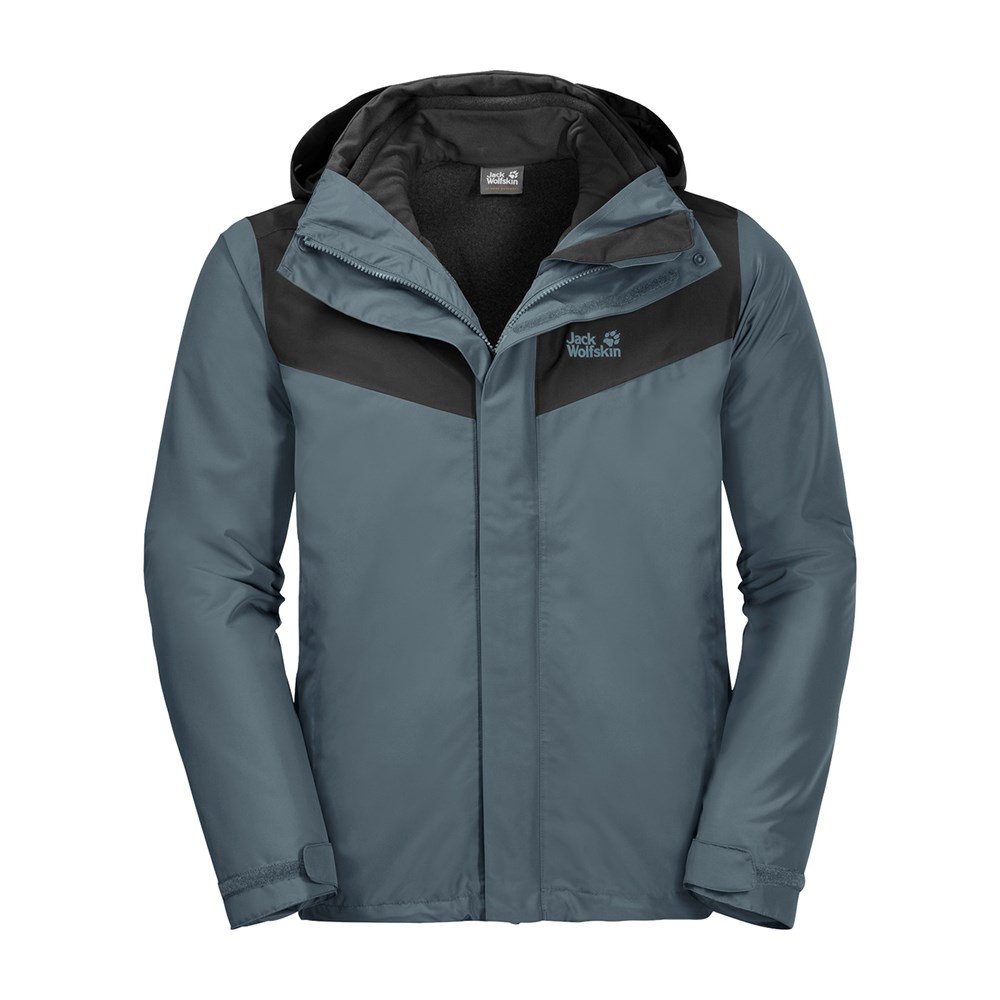 Jack Wolfskin Arland 3In1 M Erkek Gri Outdoor Ceket -1110711-6098