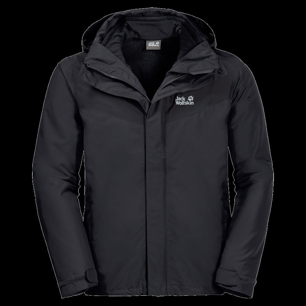Jack Wolfskin Arland 3In1 M Erkek Siyah Outdoor Ceket - 1110711-6000