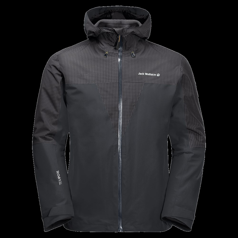 Jack Wolfskin Dna Rhapsody 3In1 M Erkek Siyah Outdoor Ceket -1114721-6350