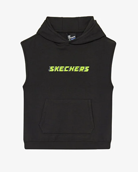 Lightweight Fleece Two Yarn B Sleeveless Hoodie Sweatshirt Çocuk Sweatshirt
