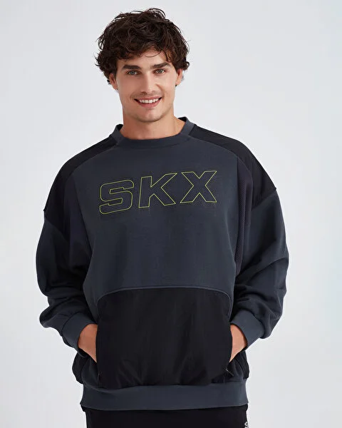 M LW Fleece Crew Neck Sweatshirt Erkek Sweatshirt