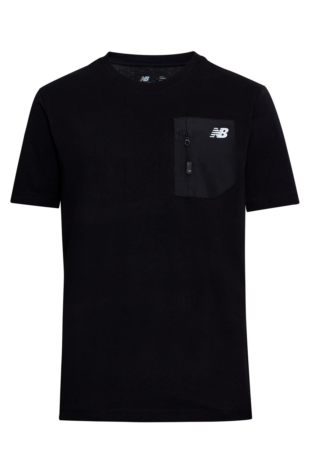 New Balance NB Mens Lifestyle T-shirt Erkek Siyah Günlük T-shirt - MNT1106-BK