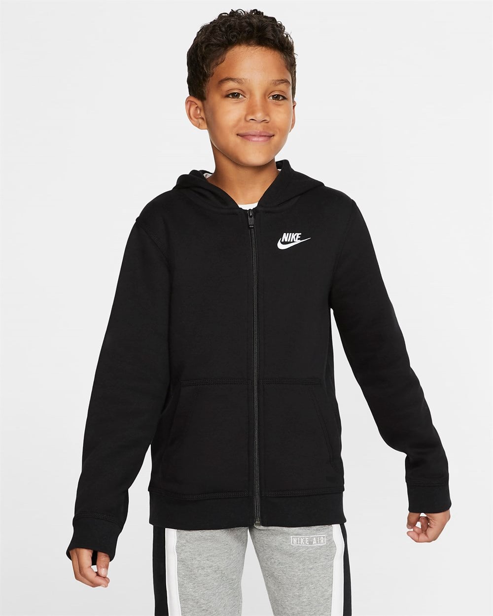Nike B Nsw Hoodıe Fz Club Çocuk Siyah Sweatshirt - BV3699-010
