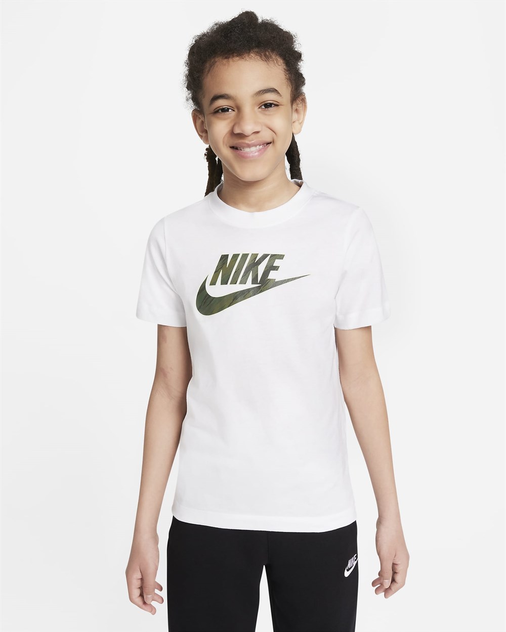 Nike B Nsw Tee Camo Futura Çocuk Beyaz T-shirt - DJ6618-100