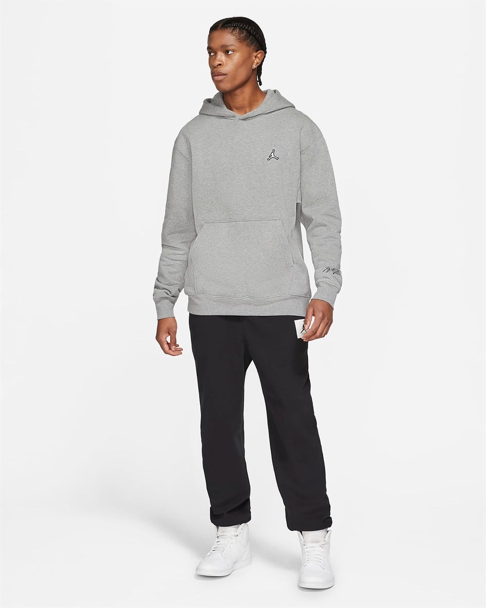 Nike M J Ess Flc Po Hoodıe Erkek Gri Sweatshirt - DA9818-091