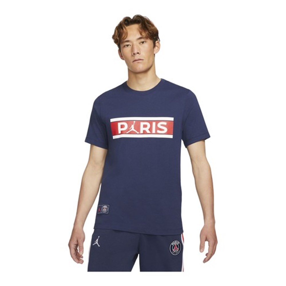 Nike M J Psg Wordmark Tee Erkek Lacivert T-shirt - DB6510-410