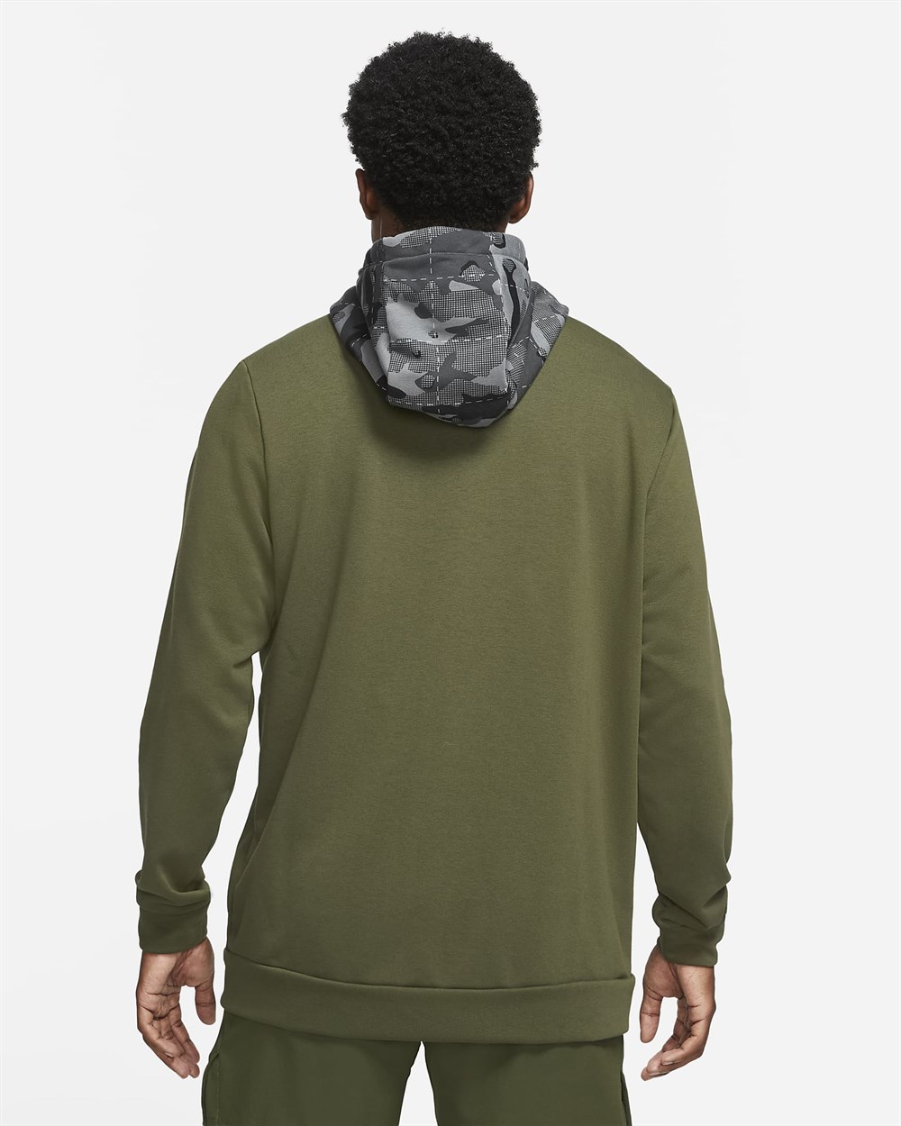 Nike M Nk Df Fz Fa Camo Erkek Yeşil Sweatshirt - DD1733-326