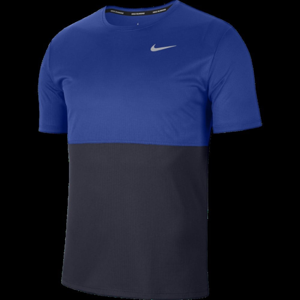 Nike M Nk Df Run Top Ss Erkek Lacivert T-shirt - CJ5332-480