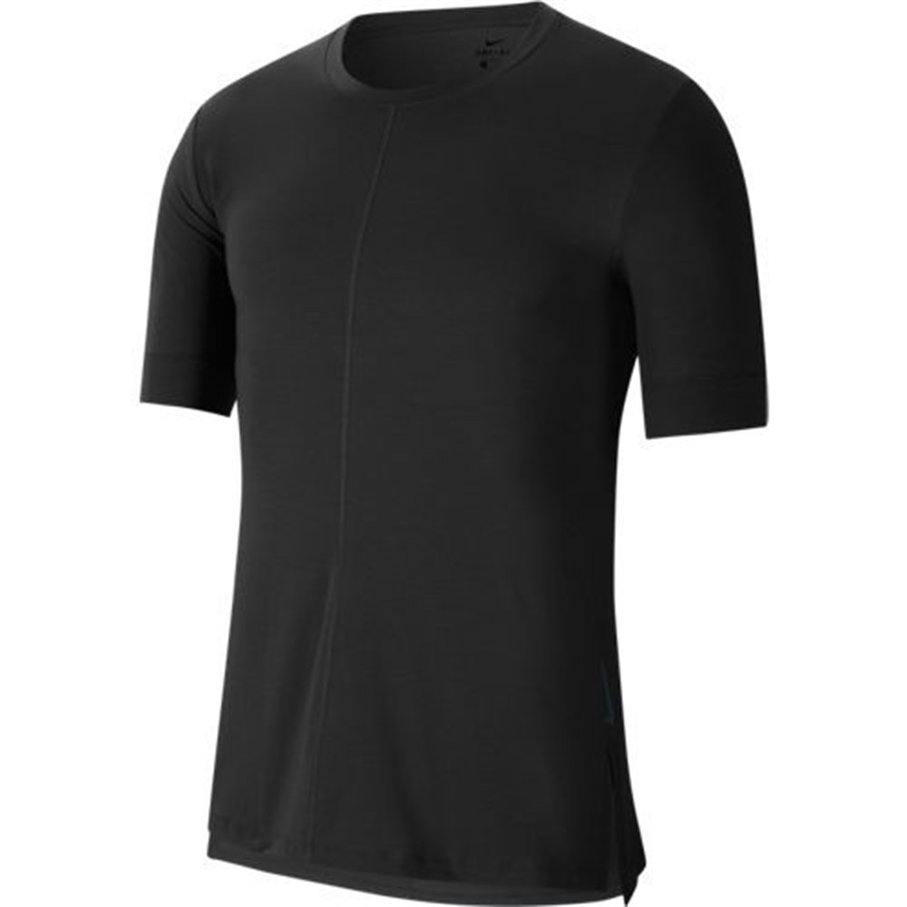 Nike M Nk Df Top Ss Yoga Erkek Siyah T-shirt - BV4034-010