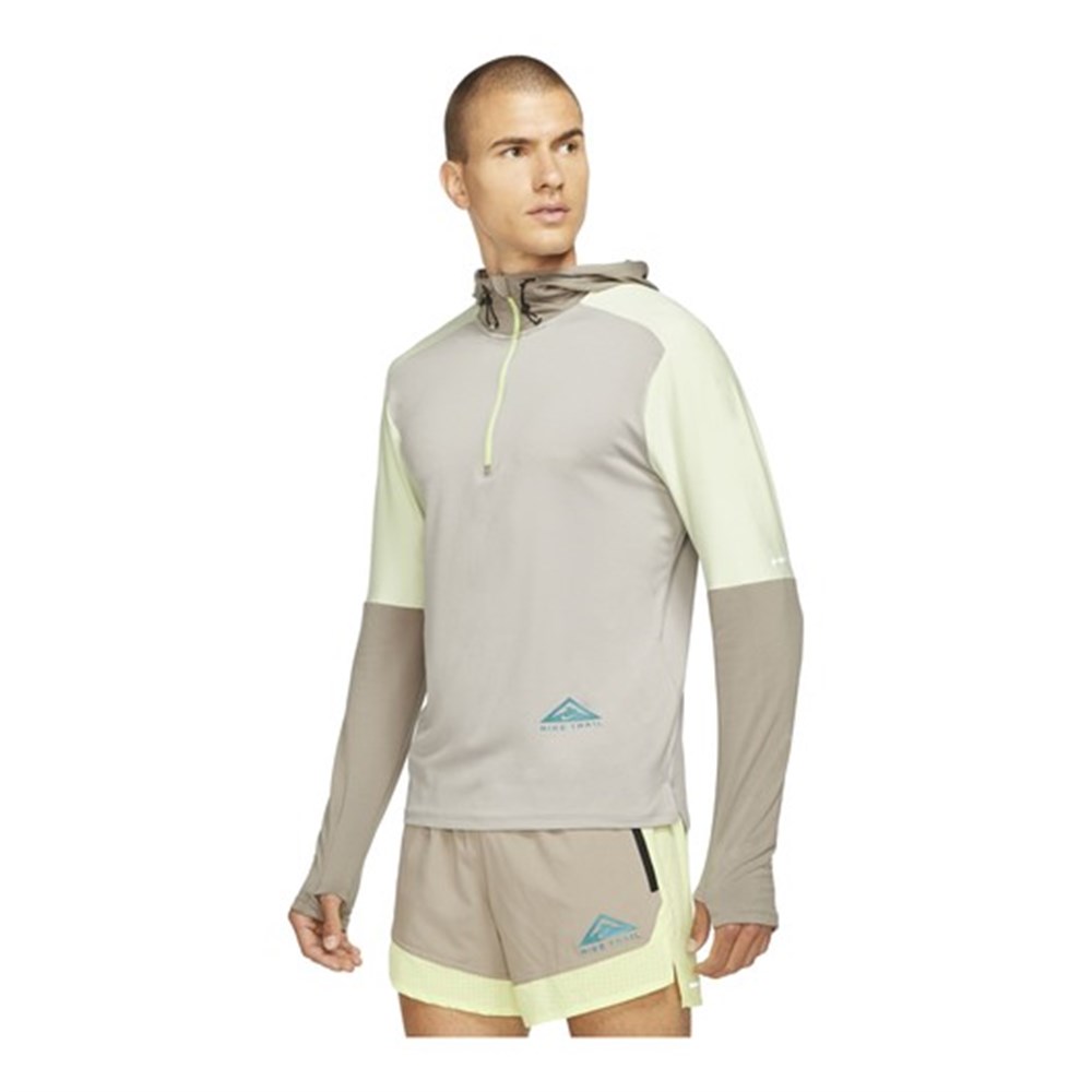 Nike M Nk Df Traıl Elmt Gx Hoodıe Erkek Gri Sweatshirt - DD4580-033