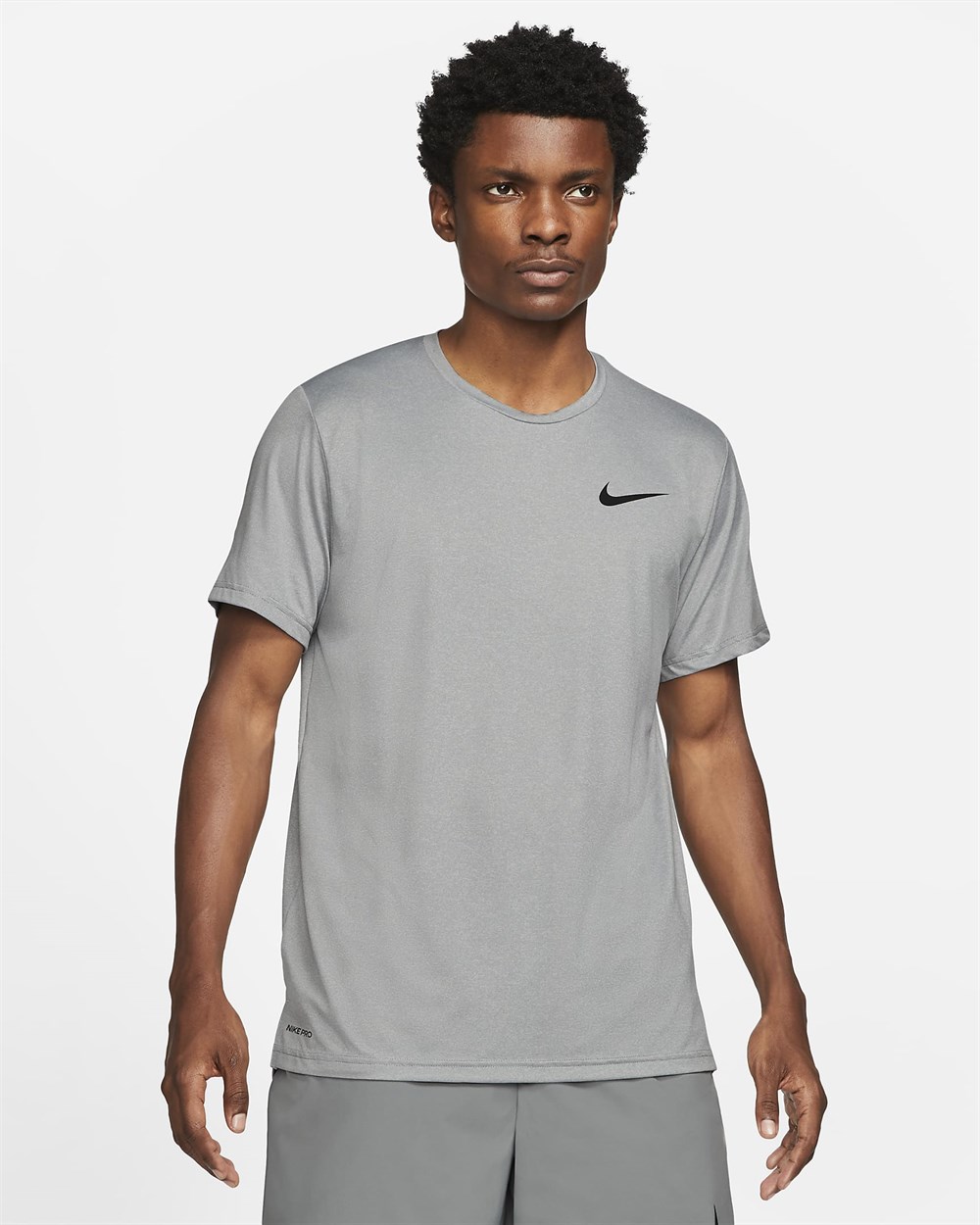 Nike M Np Df Hpr Dry Top Ss Erkek Gri T-shirt - CZ1181-073