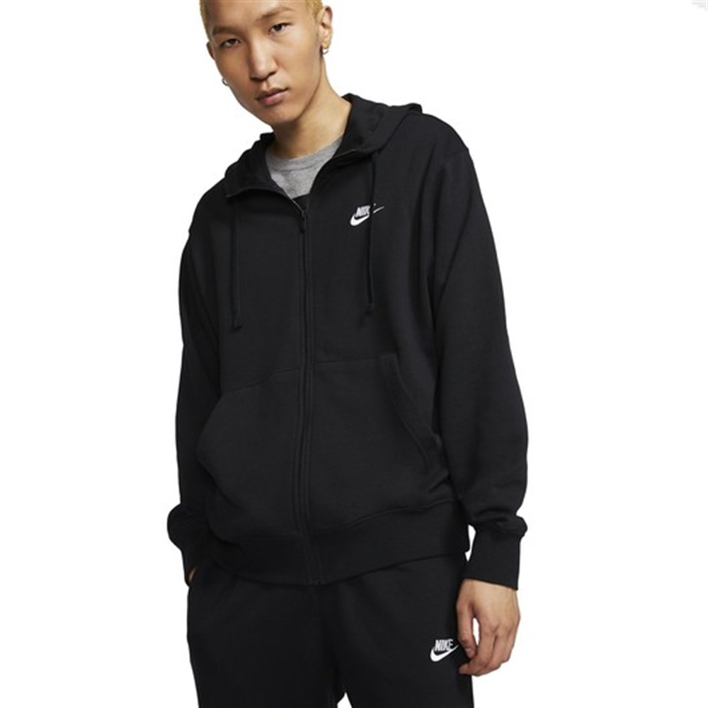 Nike M Nsw Club Hoodıe Fz Ft Erkek Siyah Sweatshirt - BV2648-010
