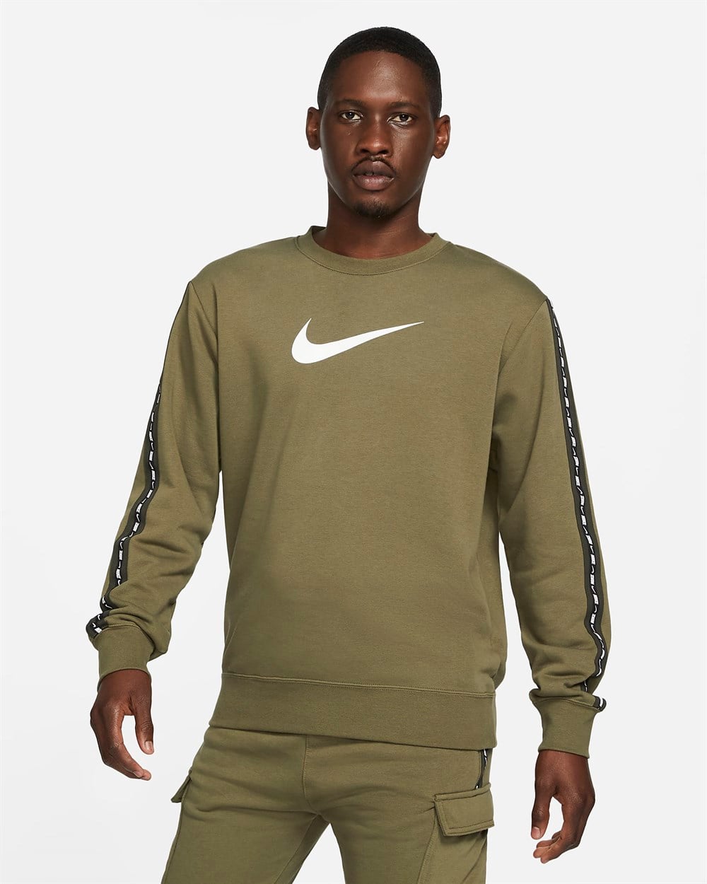 Nike M Nsw Repeat Flc Crew Bb Erkek Yeşil T-shirt - DM4679-222