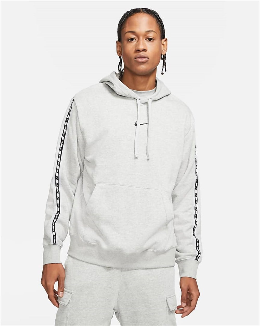 Nike M Nsw Repeat Flc Po Hoodıe Bb Erkek Gri Sweatshirt - DM4676-063