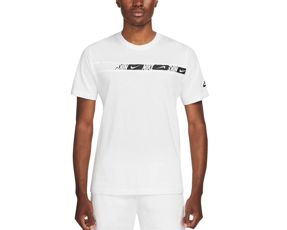 Nike M Nsw Repeat Ss Top Erkek Beyaz T-shirt - DM4675-100