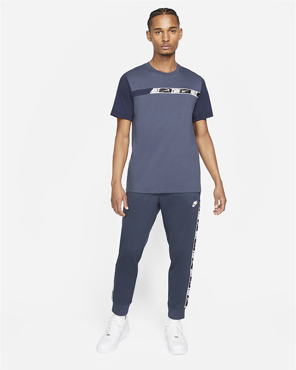 Nike M Nsw Repeat Ss Top Erkek Mavi T-shirt - DM4675-437