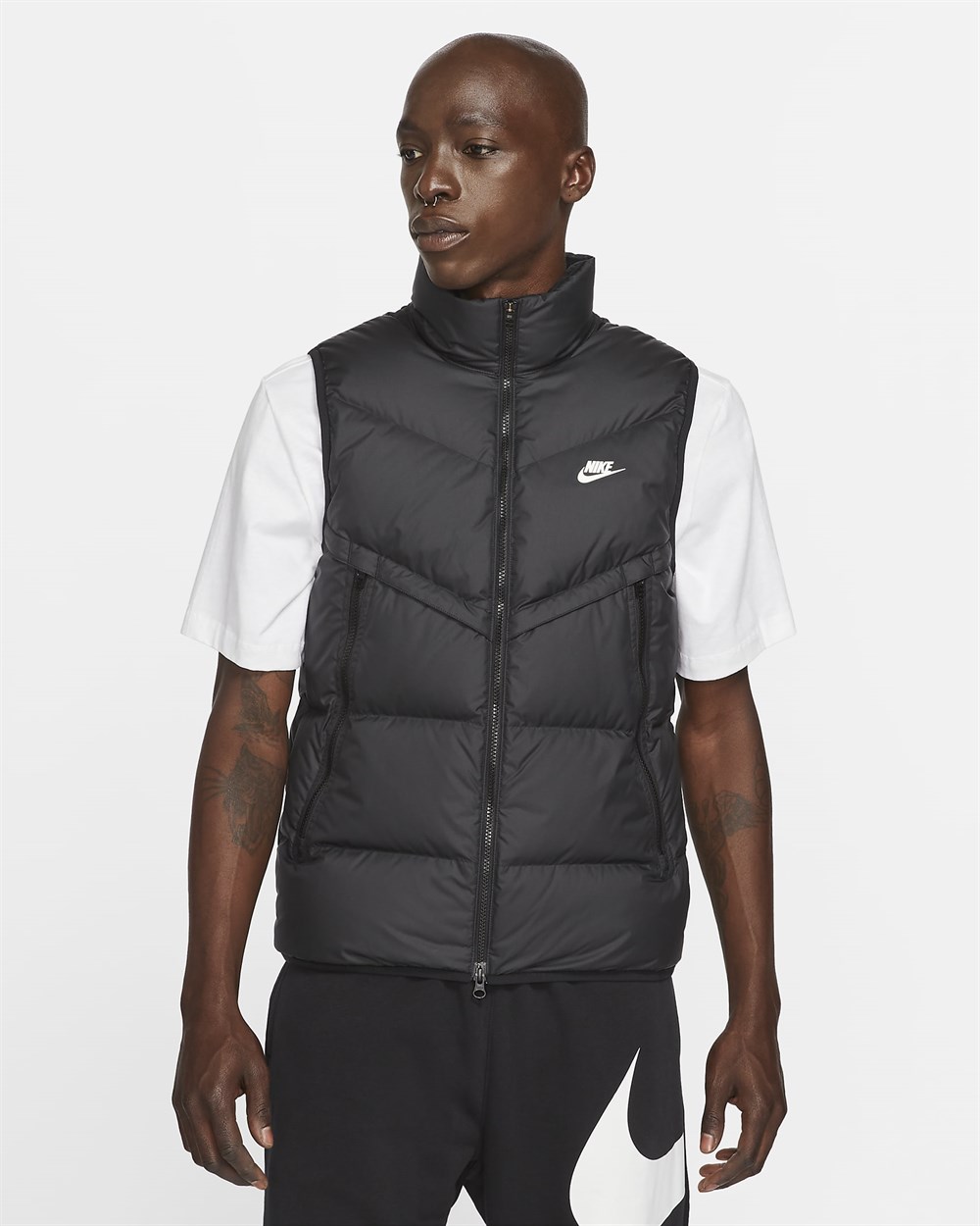 Nike M Nsw Sf Wındrunner Vest Erkek Siyah Yelek  - DD6817-010