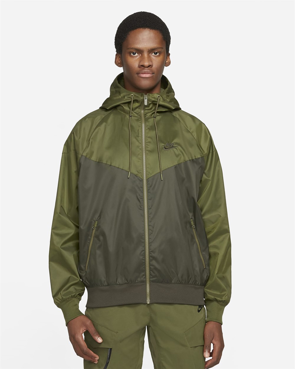 Nike M Nsw Spe Wvn Lnd Wr Hd Jkt Erkek Yeşil Ceket - DA0001-355