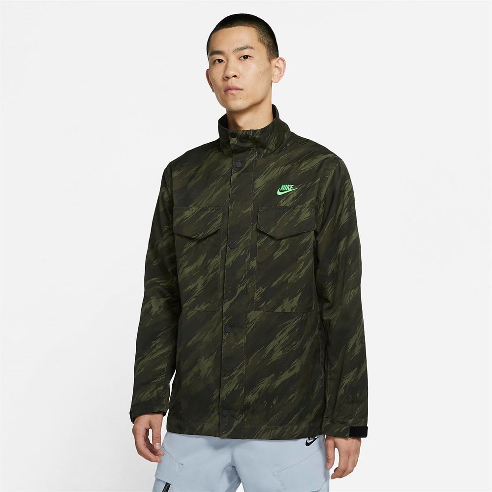 Nike M Nsw Spe+ Wvn Ul M65 Jkt Aop1 Erkek Yeşil Ceket - DD4662-355