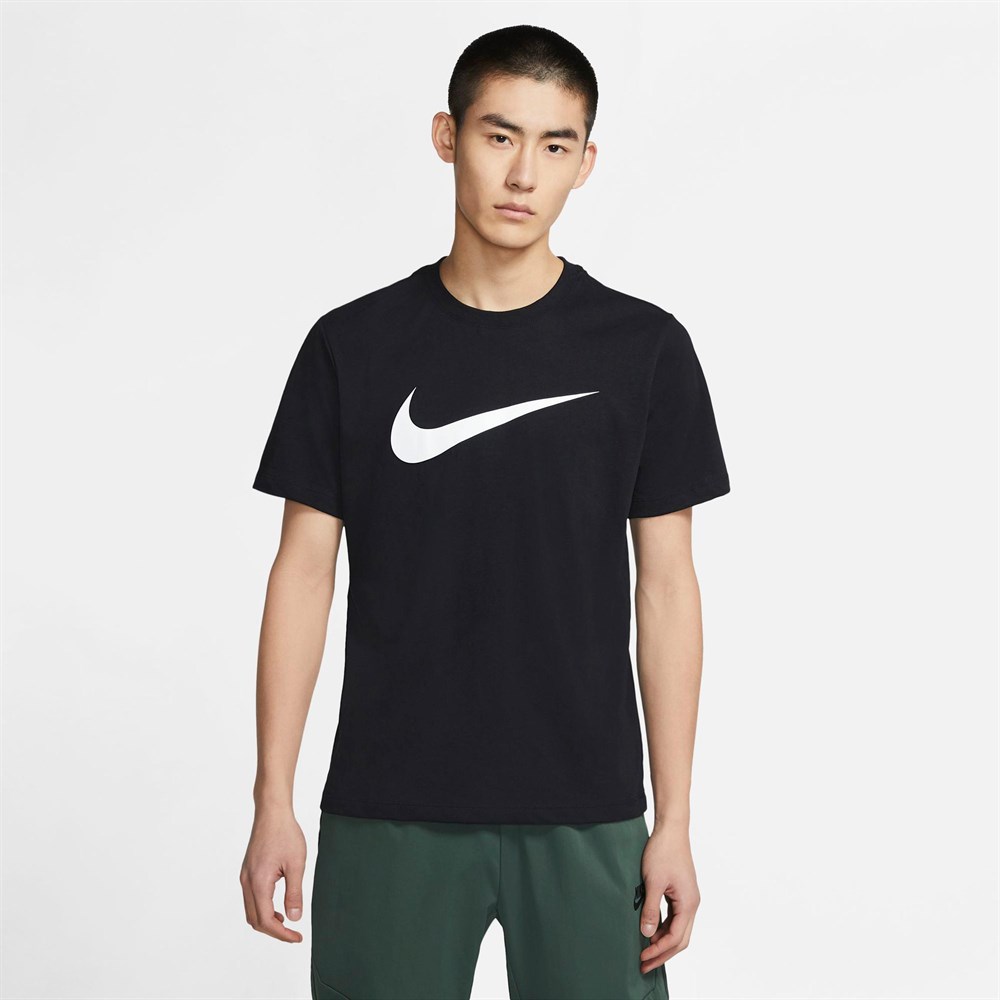 Nike M Nsw Tee Icon Swoosh Erkek Siyah T-shirt - DC5094-010