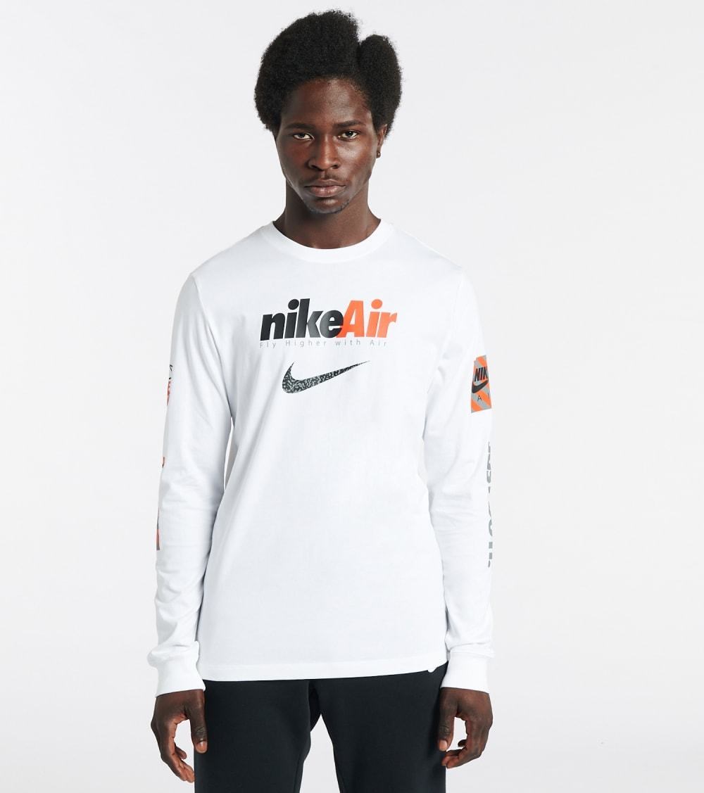 Nike M Nsw Tee Ls Swoosh By Aır Gx Erkek Beyaz T-shirt - DJ1415-100