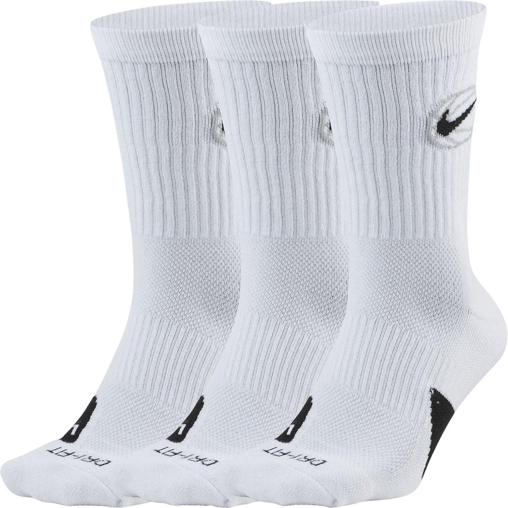 Nike U Nk Crew Everyday Bball 3Pr Unisex Beyaz Çorap - DA2123-100