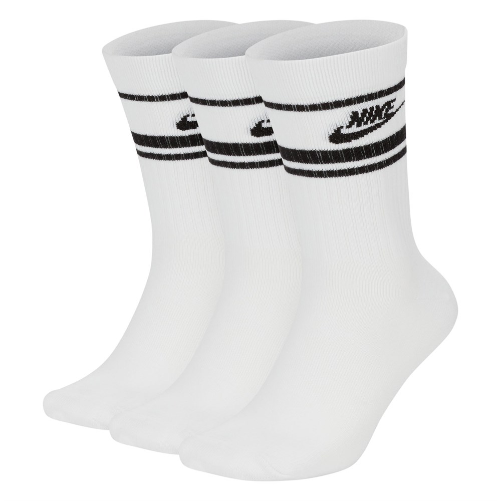Nike U Nk Crew Nsw Essentıal Strıpe Unisex Beyaz Çorap - CQ0301-103