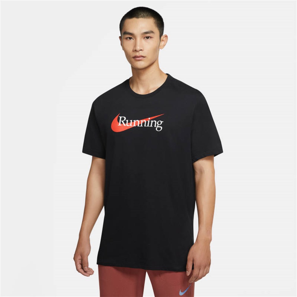 Nike U Nk Df Tee Hbr Erkek Siyah T-shirt - CW0945-010