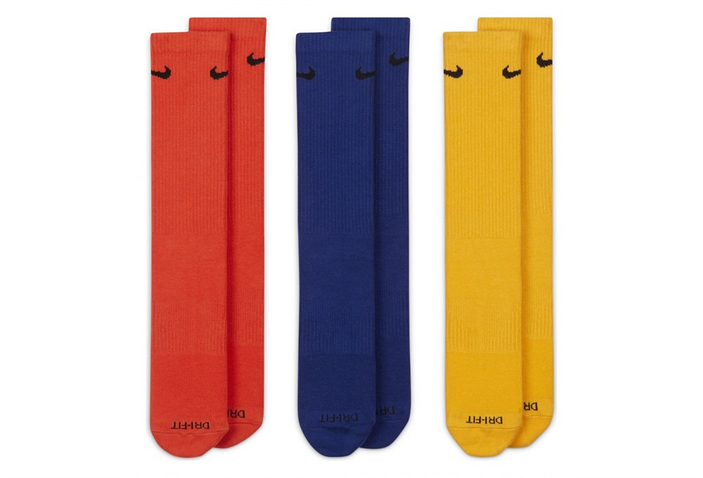 Nike U Nk Evry Plus Ltwt Crew 3Pr Erkek Karışık Renkli Çorap - SX6891-910