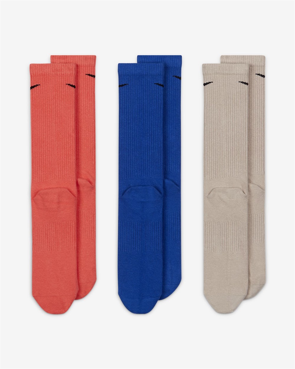 Nike U Nk Evry Plus Ltwt Crew 3Pr Erkek Karışık Renkli Çorap - SX6891-912