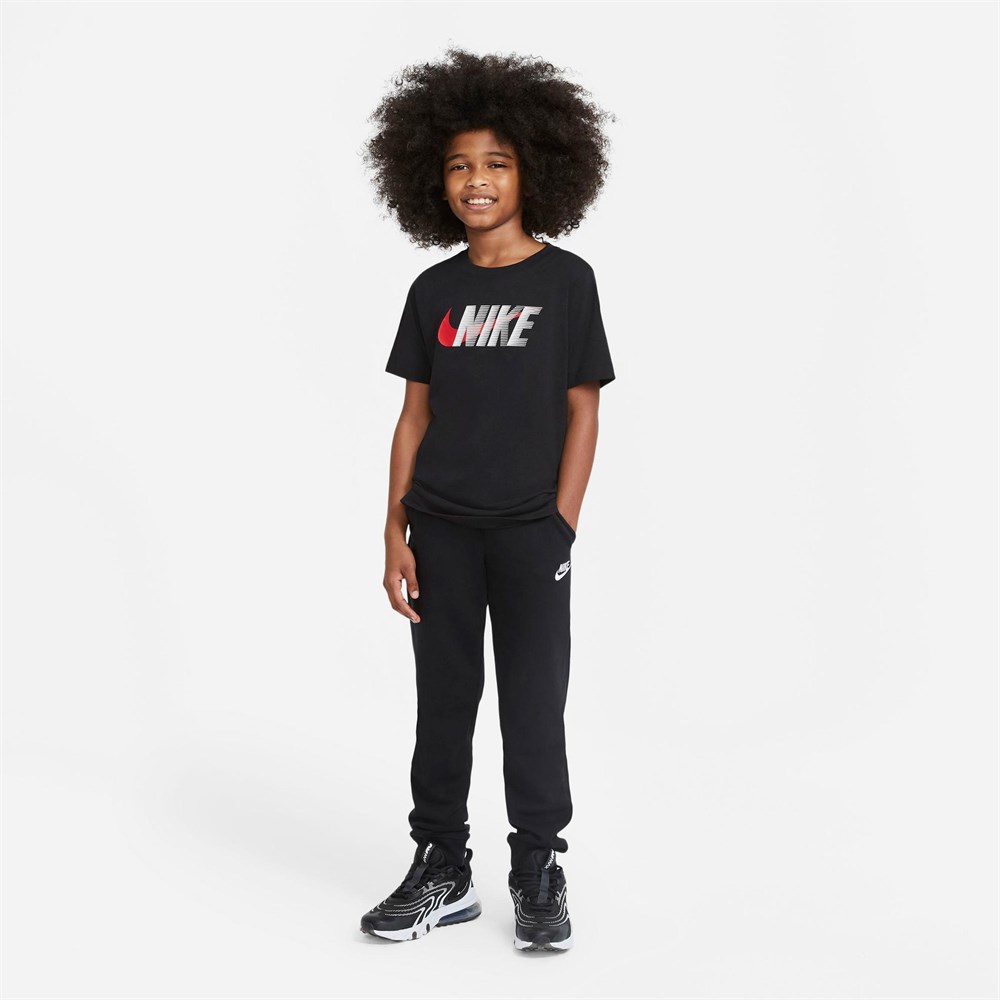 Nike U Nsw Tee Swoosh Çocuk Siyah T-shirt - DC7796-011