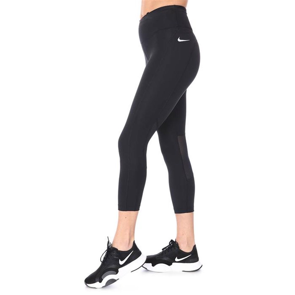 Nike W Nk Df Fast Crop Kadın Siyah Tayt - CZ9238-010