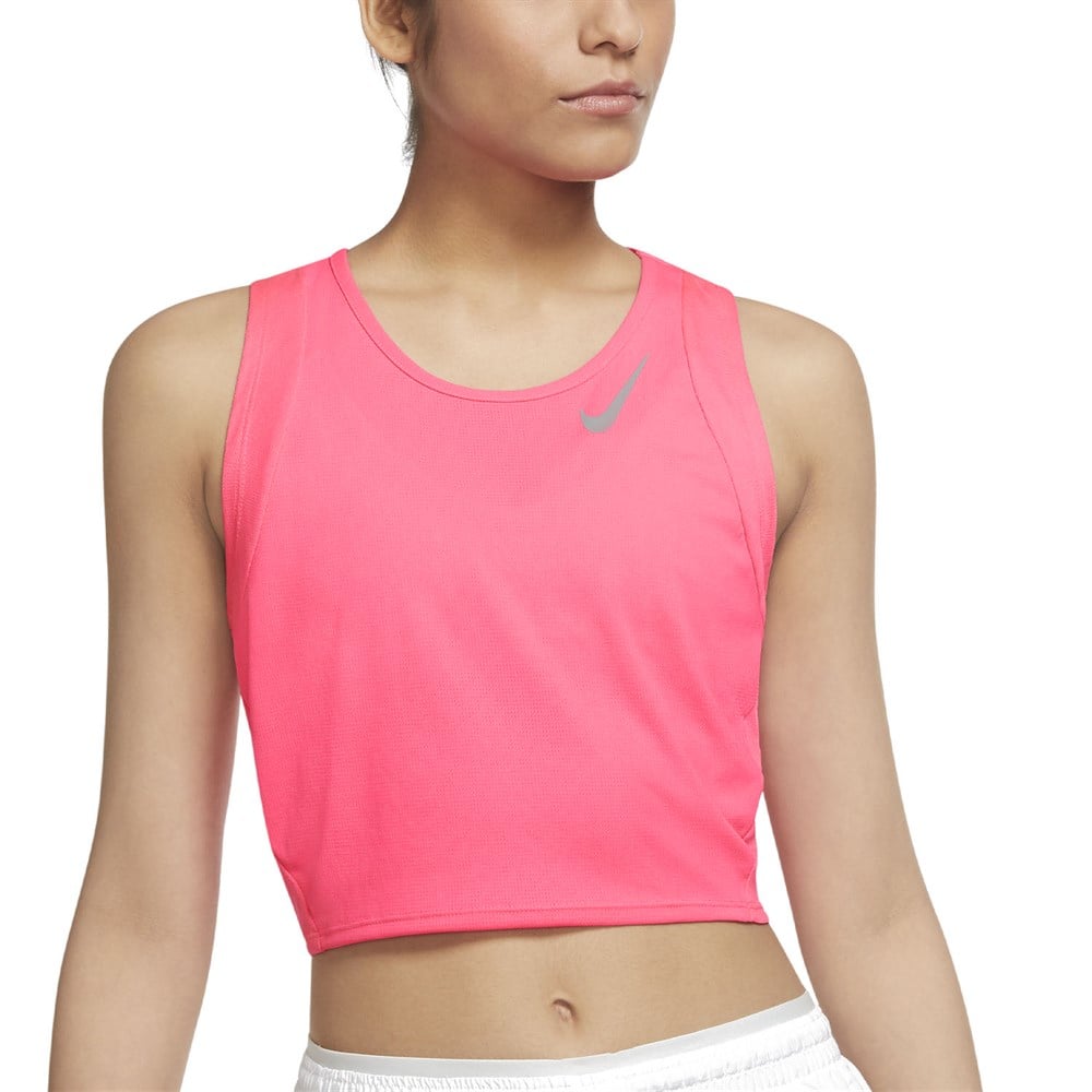 Nike W Nk Df Race Crop Kadın Pembe Atlet - DD5921-639