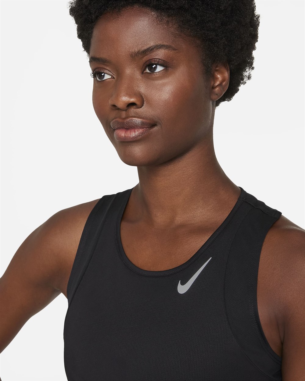 Nike W Nk Df Race Crop Kadın Siyah Atlet - DD5921-010