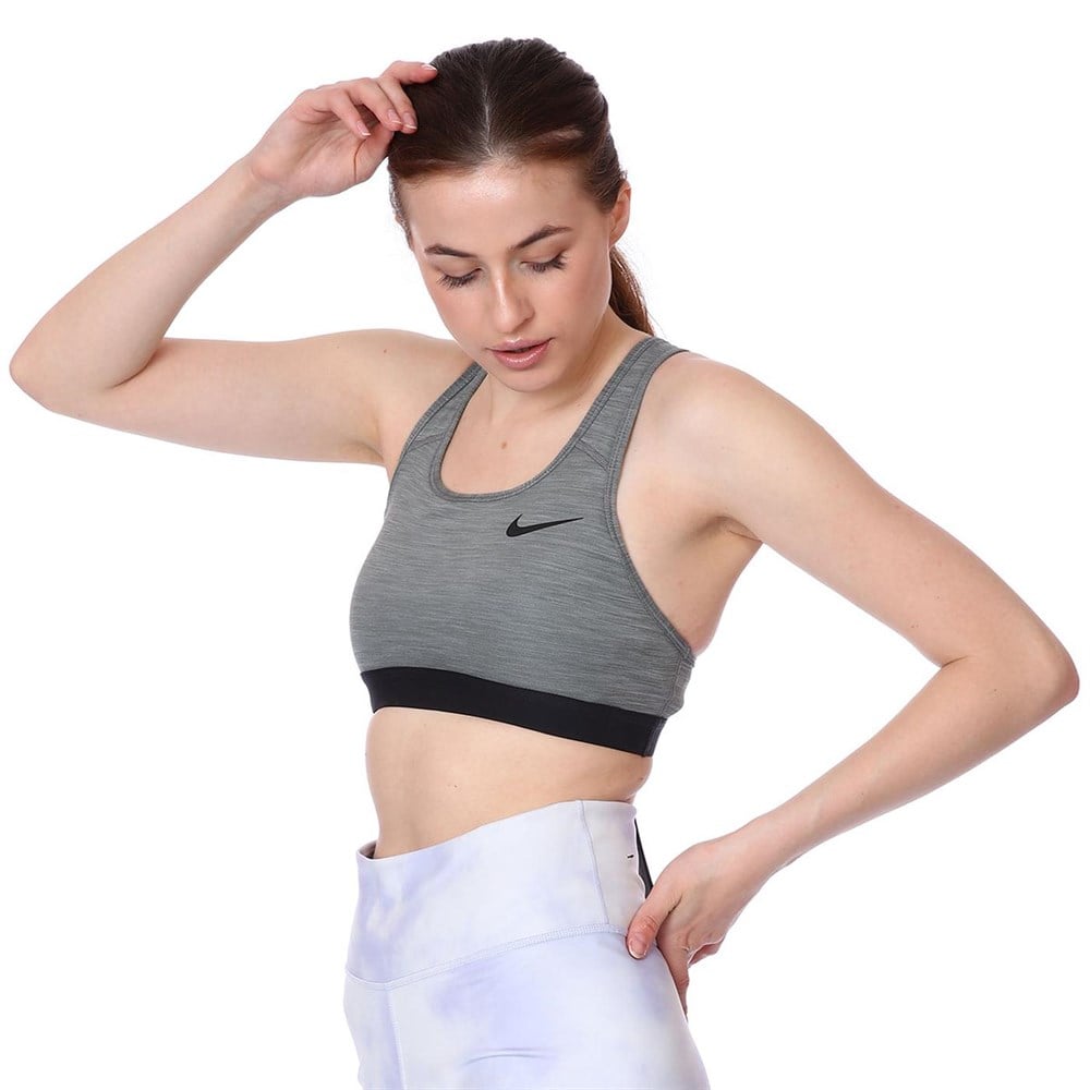 Nike W Nk Df Swsh Band Nonpded Bra Kadın Gri Sporcu Sütyeni - BV3900-084