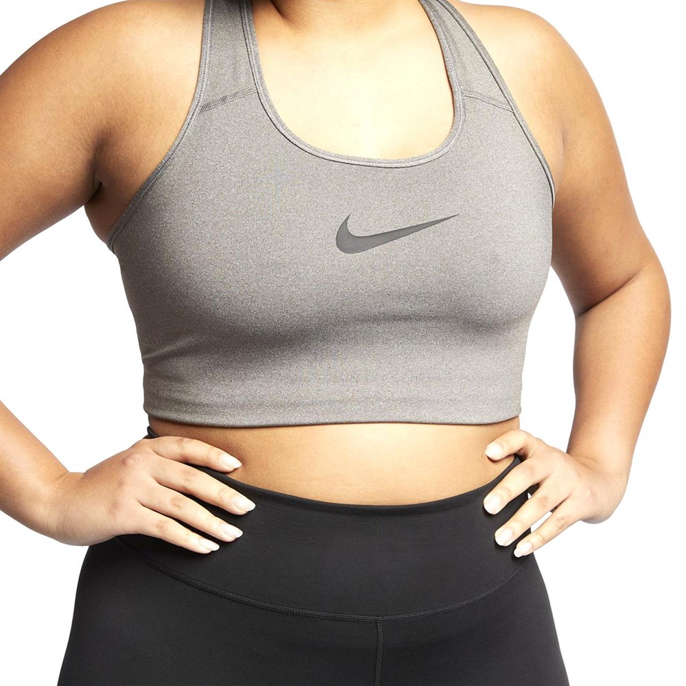 Nike W Nk Df Swsh Pls Nonpded Bra Kadın Gri Sporcu Sütyeni - BQ0973-091