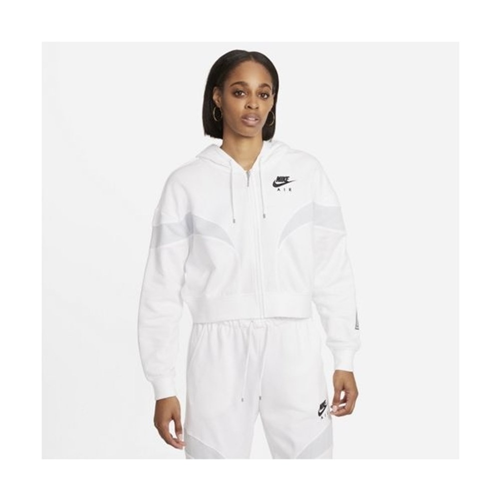 Nike W Nsw Aır Flc Gx Fz Hoodıe Kadın Beyaz Sweatshirt - DD5447-100