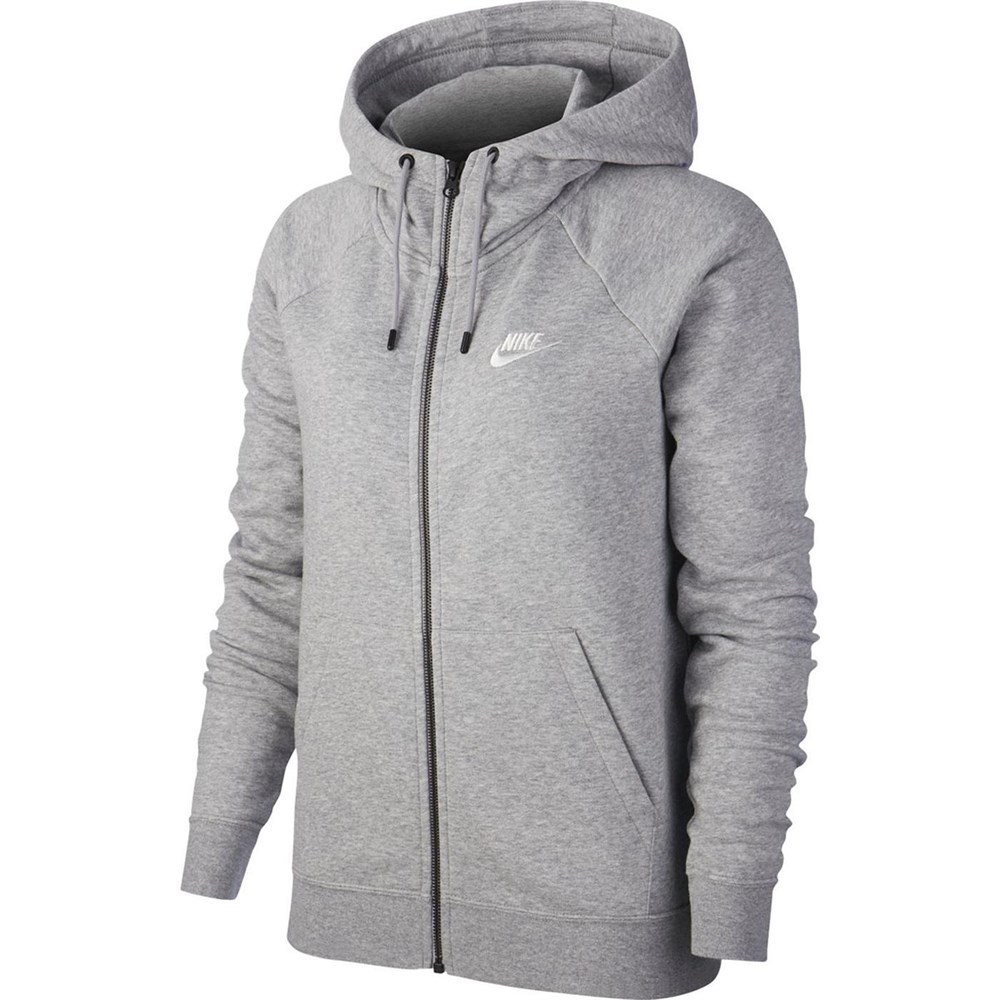 Nike W Nsw Essntl Flc Fz Hoodıe Kadın Gri Sweatshirt - BV4122-063
