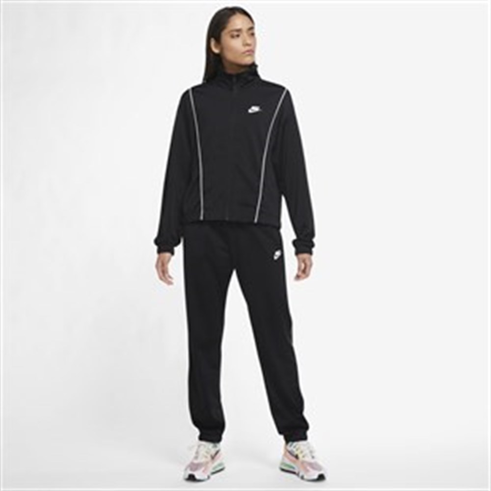 Nike W Nsw Essntl Pqe Trk Suıt Kadın Siyah Eşofman Takımı - DD5860-011