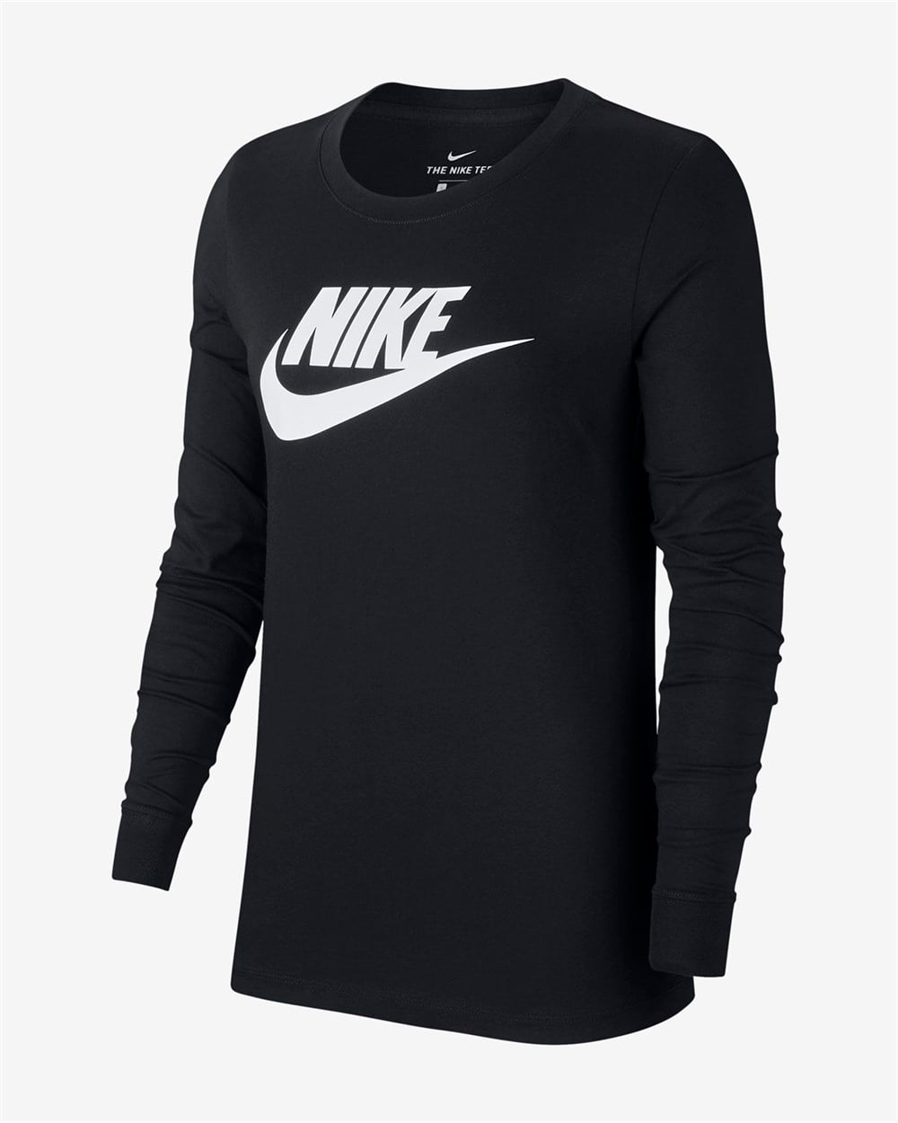 Nike W Nsw Tee Essntl Ls Icon Ftr Kadın Siyah T-shirt - BV6171-010
