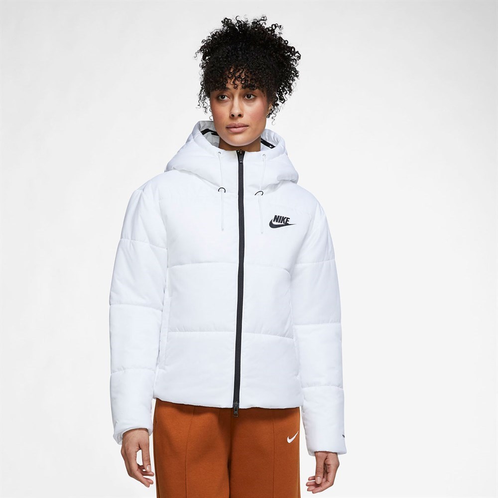 Nike W Nsw Tf Rpl Classıc Tape Jkt Kadın Beyaz Ceket - DJ6997-100