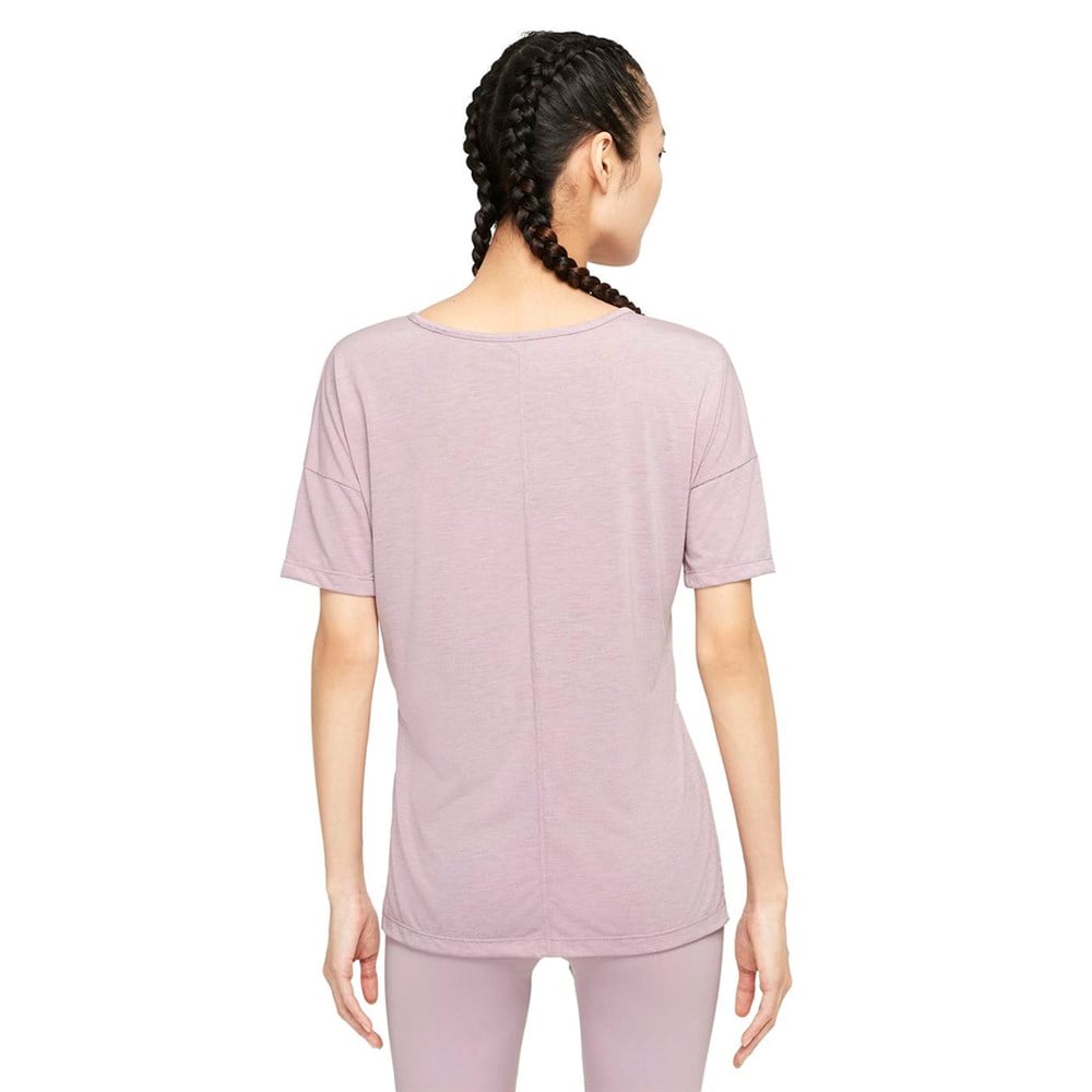 Nike W Ny Df Layer Ss Top Kadın Mor T-shirt - CJ9326-501