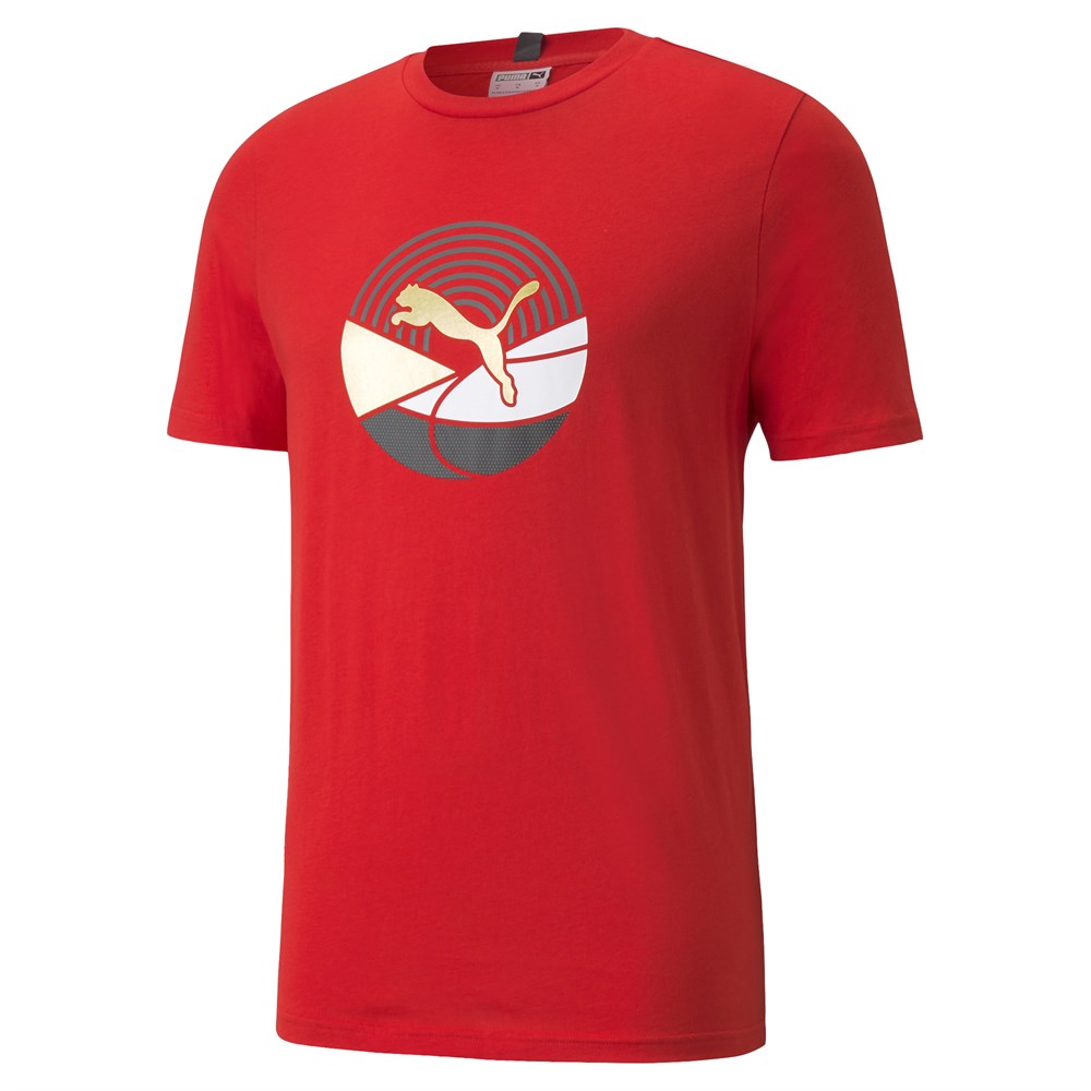 Puma As Graphic Tee Erkek Kırmızı T-Shirt - 84613511