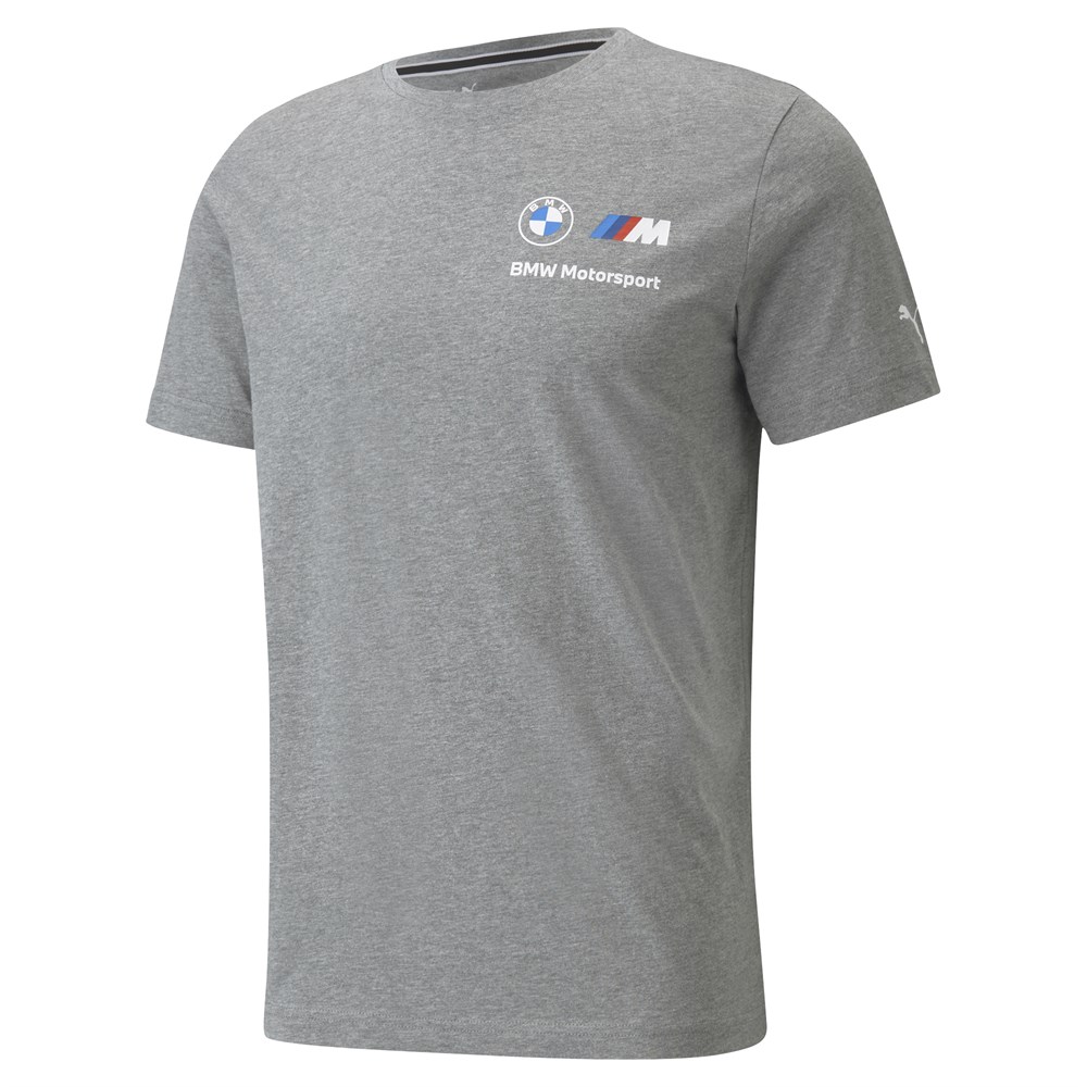 Puma BMW MMS ESS Small Logo Tee Erkek Gri T-shirt - 53225403
