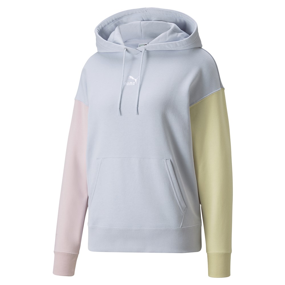 Puma Classics Block Hoodie Tr Kadın Mavi Günlük Sweatshirt - 535065-21