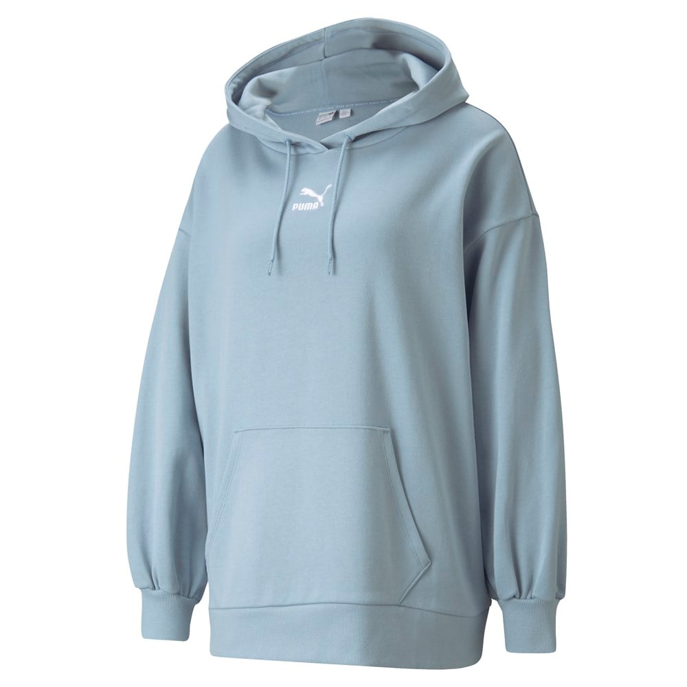 Puma Classics Oversized Hoodie Kadın Mavi Sweatshirt - 53041261