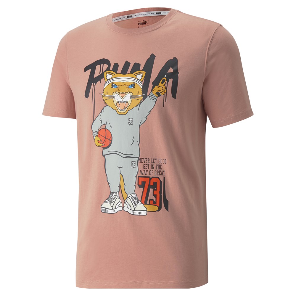 Puma Dylan Ss Tee 1 Erkek Pembe Günlük T-shirt - 532730-07