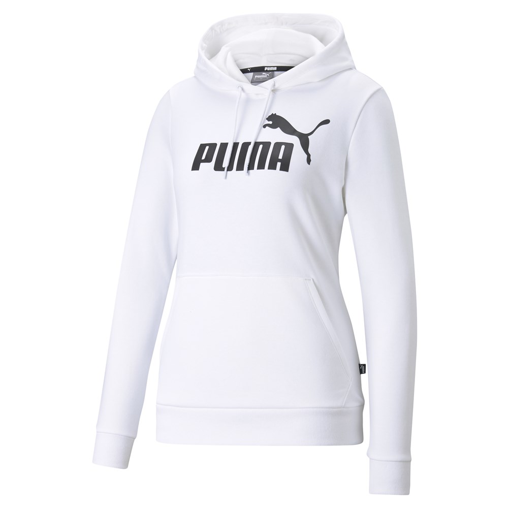 Puma Ess Logo Hoodie Tr Kadın Beyaz Sweatshirt - 58679102